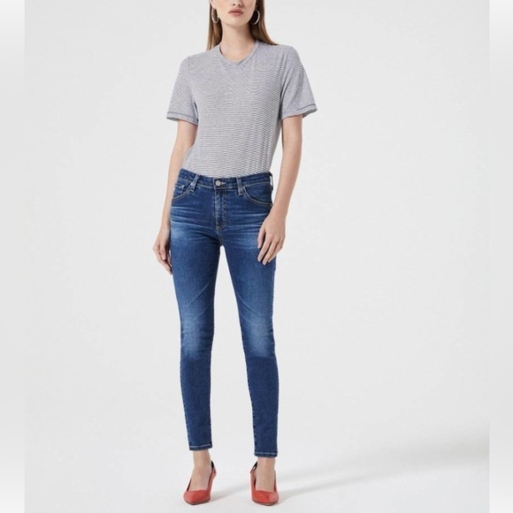 AG The Farrah High Rise Skinny Split Ankle Jeans   - Size 25